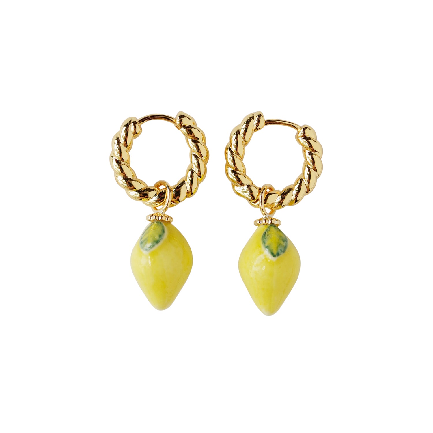 Mini Porcelain Lemon Hoop Earrings – POPORCELAIN