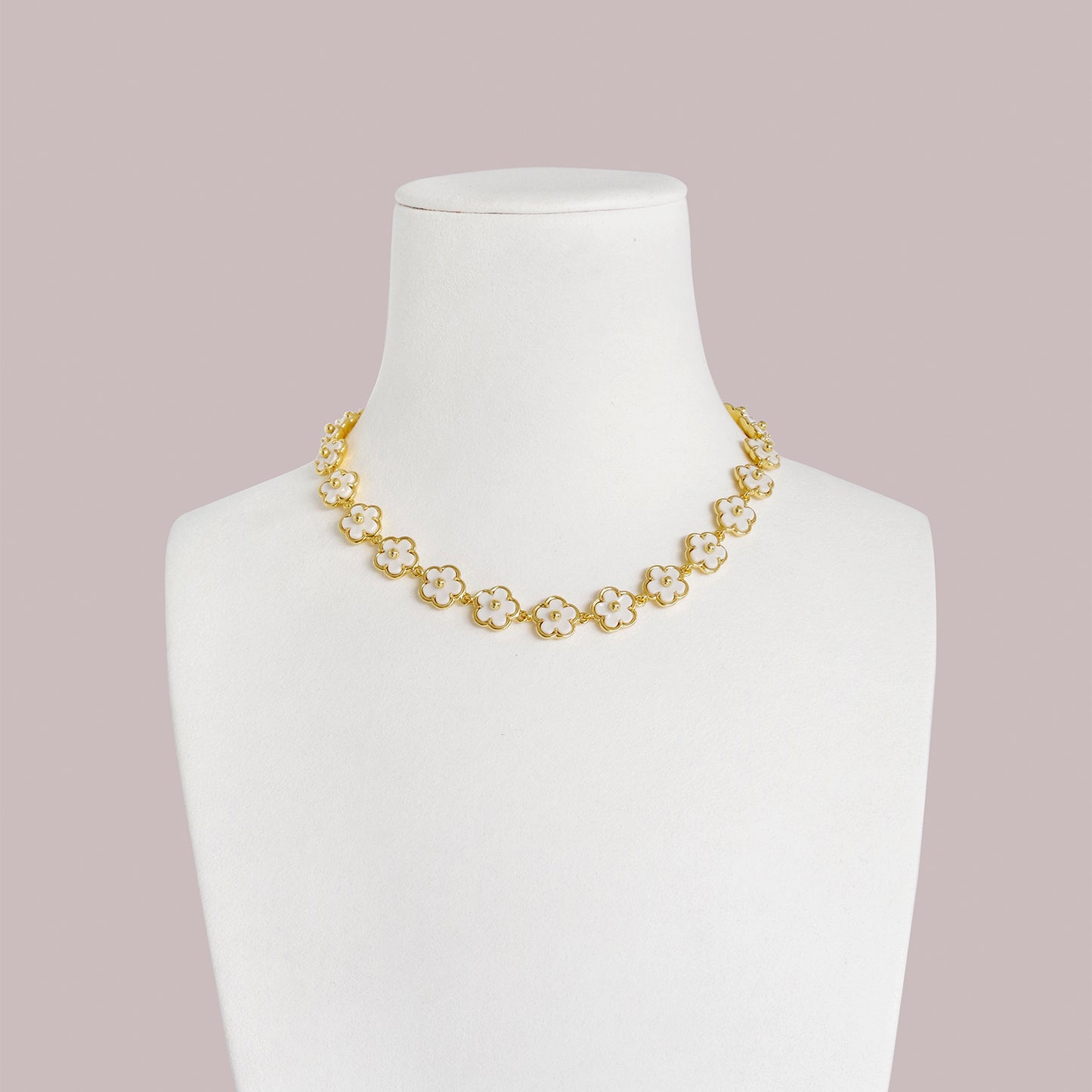 Mini Porcelain Daisy Cluster Necklace