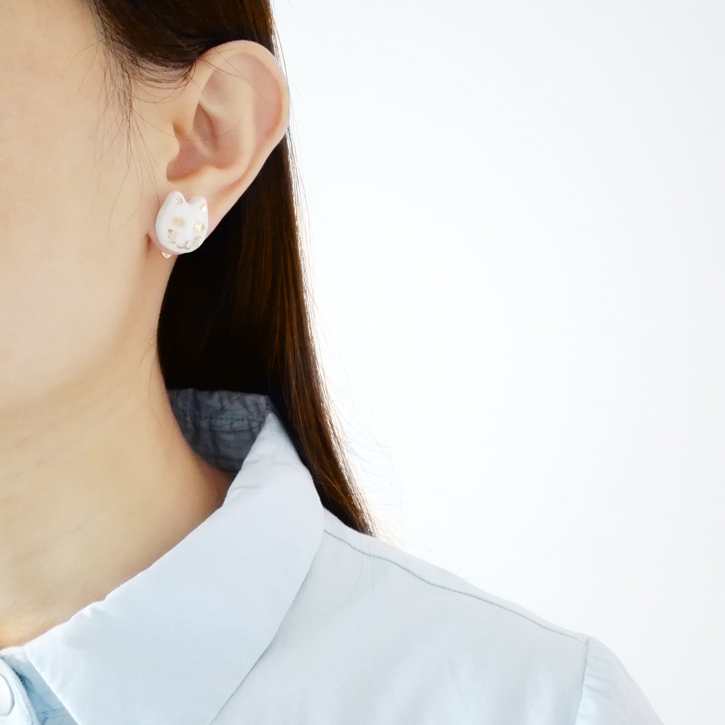 Lucky Cat Stud Earrings