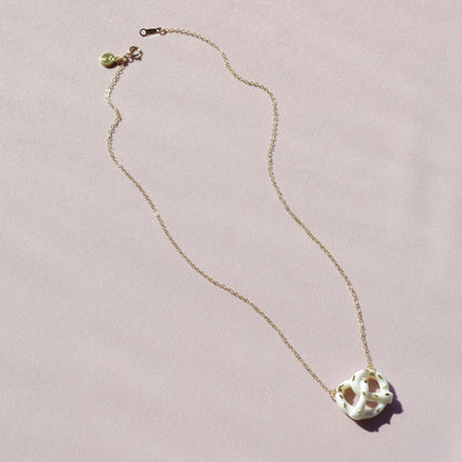 Mini Porcelain Pretzel Necklace