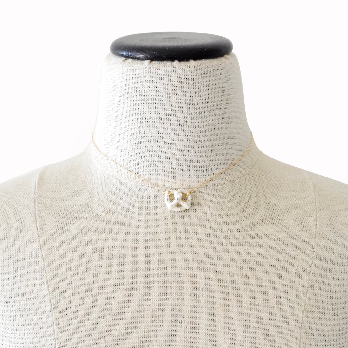 Mini Porcelain Pretzel Necklace