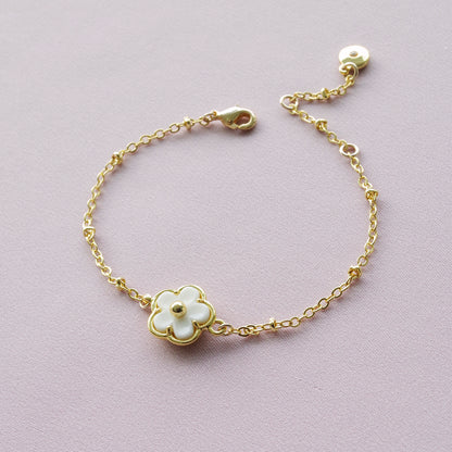 Mini Porcelain Daisy Bracelet