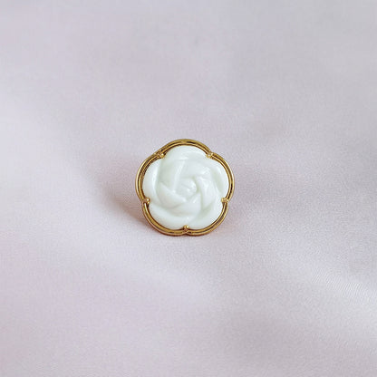 Porcelain Camellia Brooch