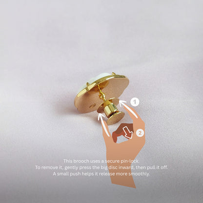 Porcelain Camellia Brooch