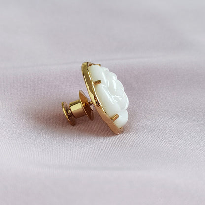 Porcelain Camellia Brooch