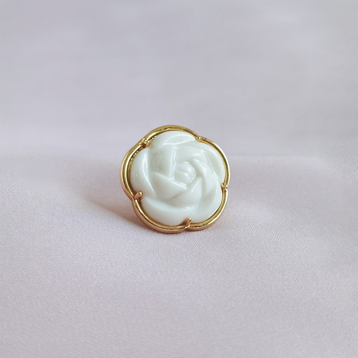 Porcelain Camellia Brooch