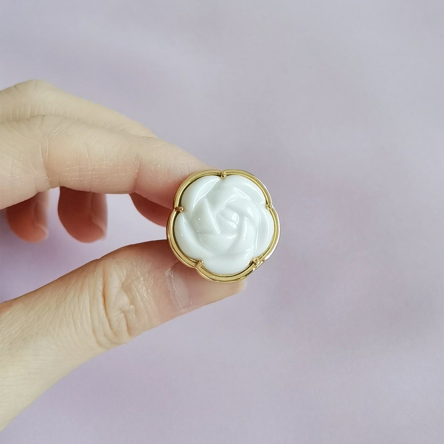 Porcelain Camellia Brooch