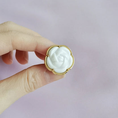 Porcelain Camellia Brooch