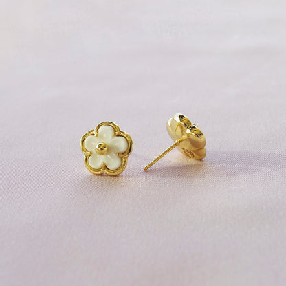 Mini Porcelain Daisy Stud Earrings