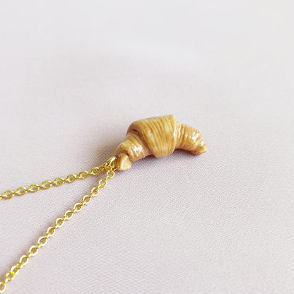 Mini Porcelain Croissant Necklace