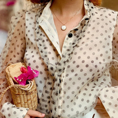 Porcelain Rose With Pearl Gold-Filled Necklace