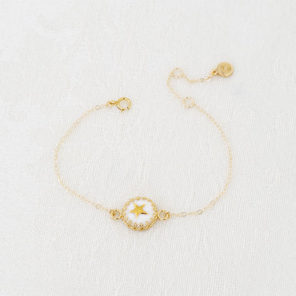 Porcelain Star Charm Bracelet