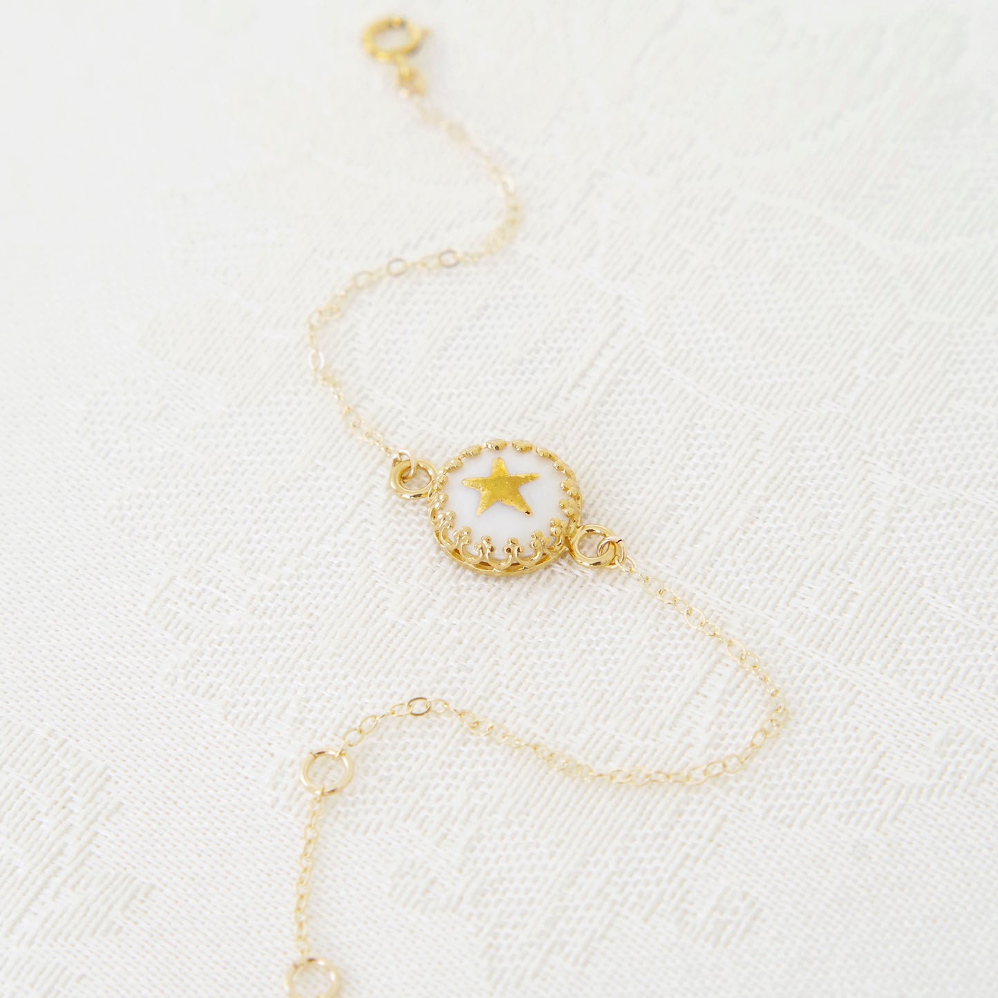 Porcelain Star Charm Bracelet