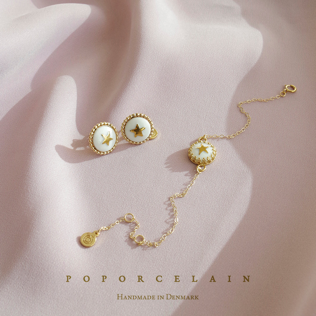 Porcelain Star Charm Bracelet