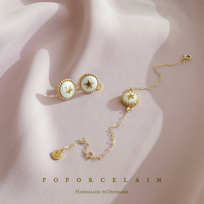 Porcelain Star Charm Bracelet