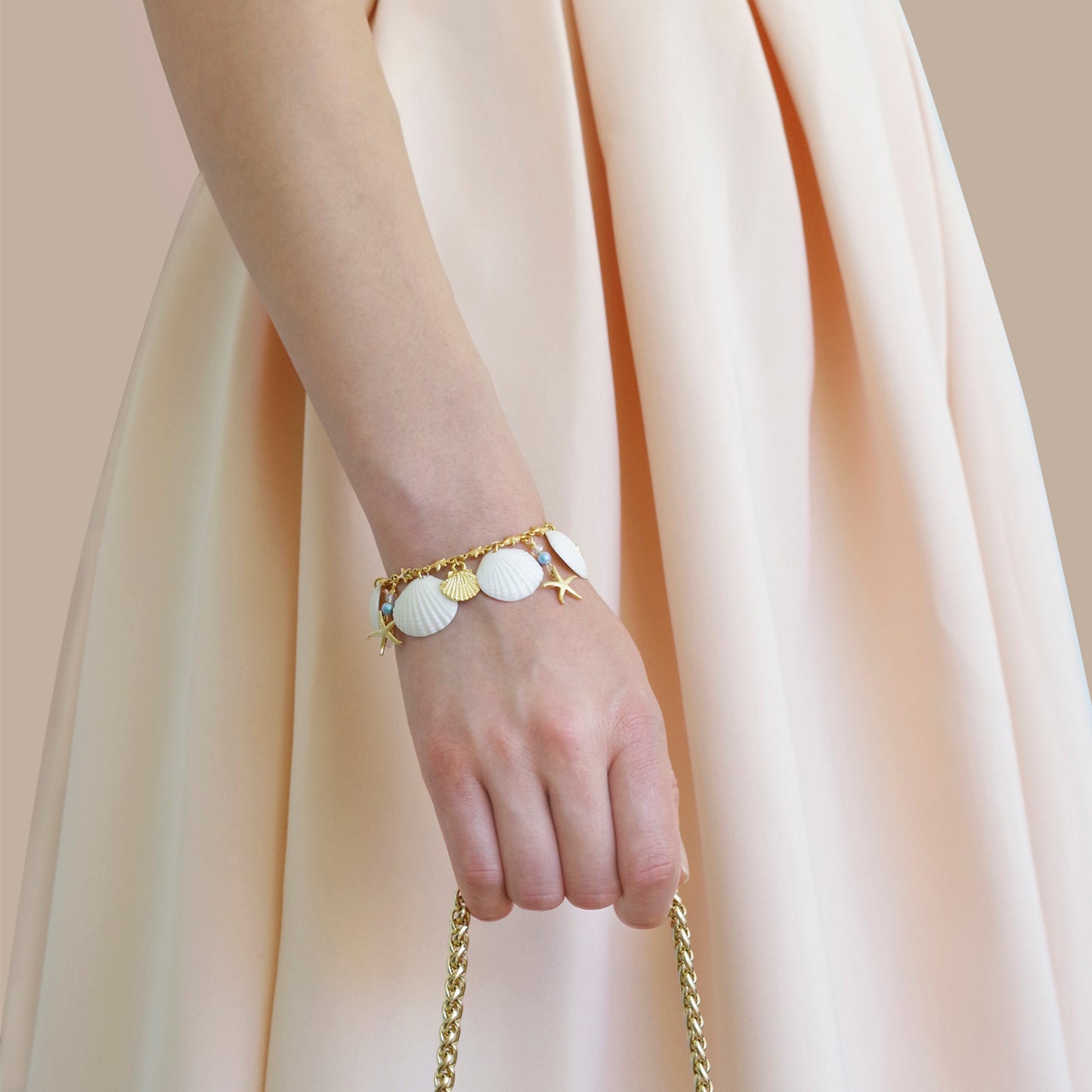 Little Mermaid Porcelain Seashell Bracelet