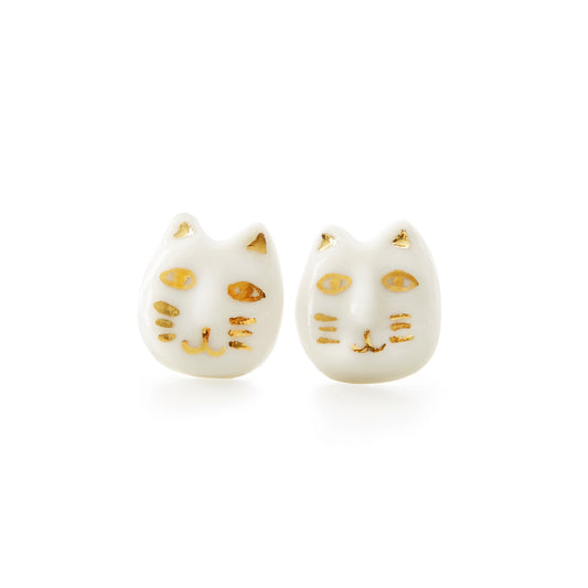 Lucky Cat Stud Earrings