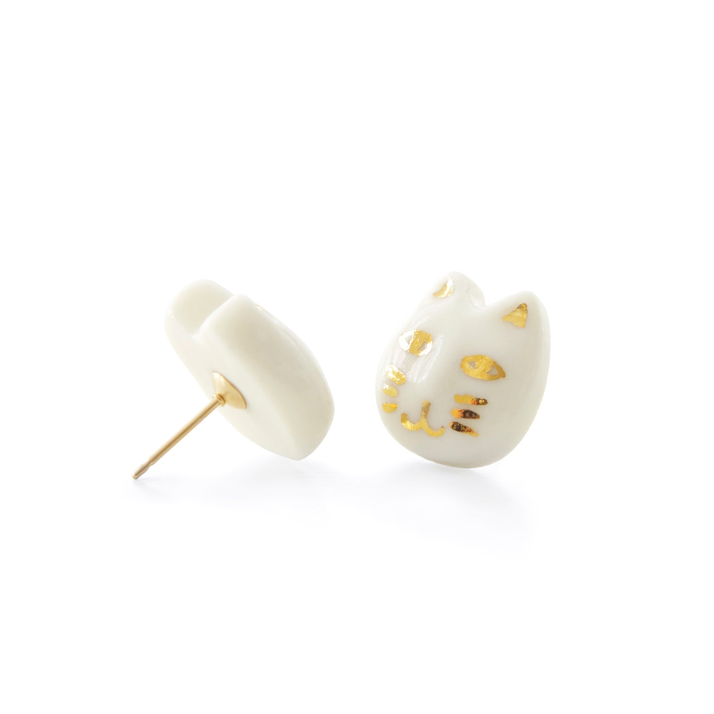 Lucky Cat Stud Earrings