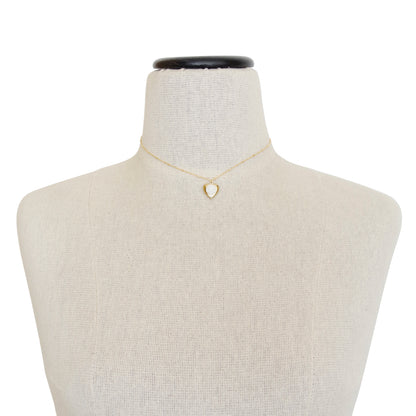 Mini Camellia Heart Locket Necklace