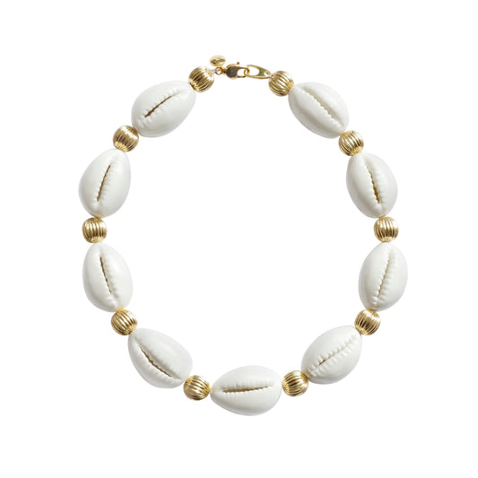 Porcelain Cowrie Shell Collar Necklace