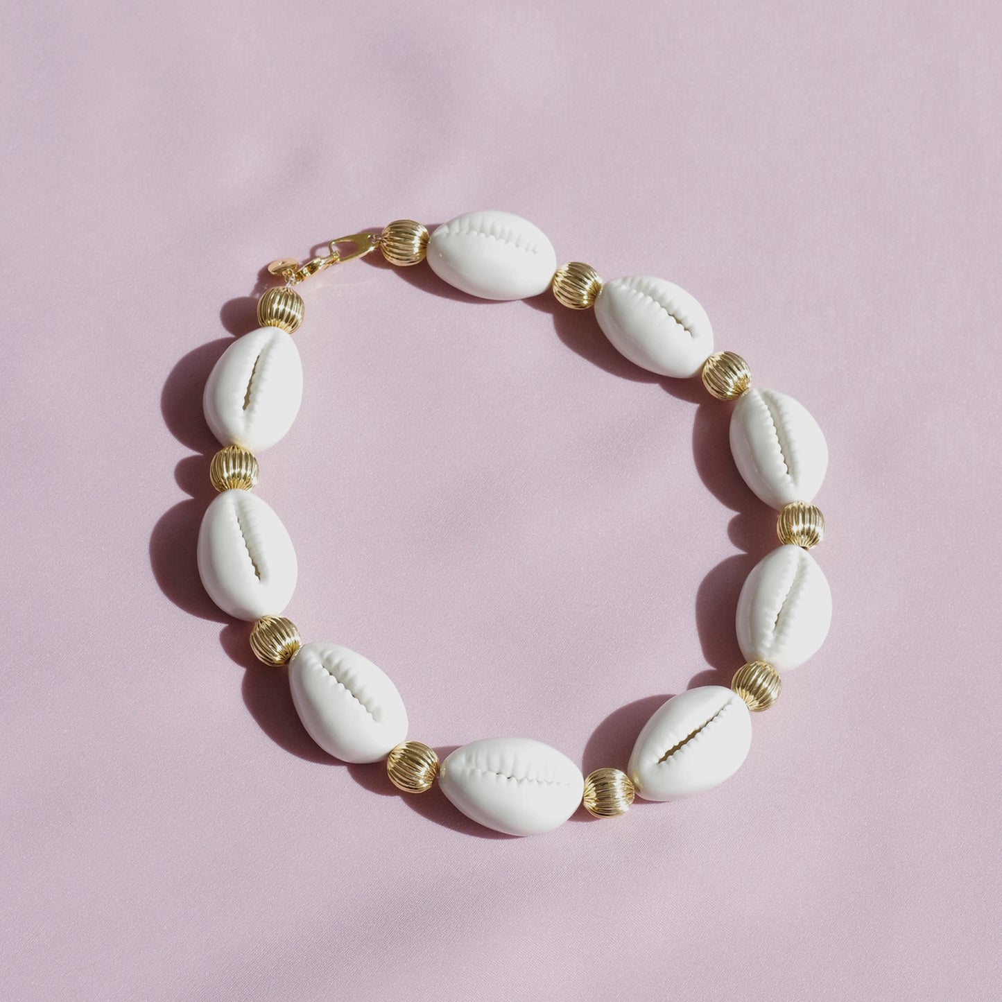 Porcelain Cowrie Shell Collar Necklace